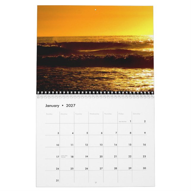 Calendario California 2012 (Jan 2027)