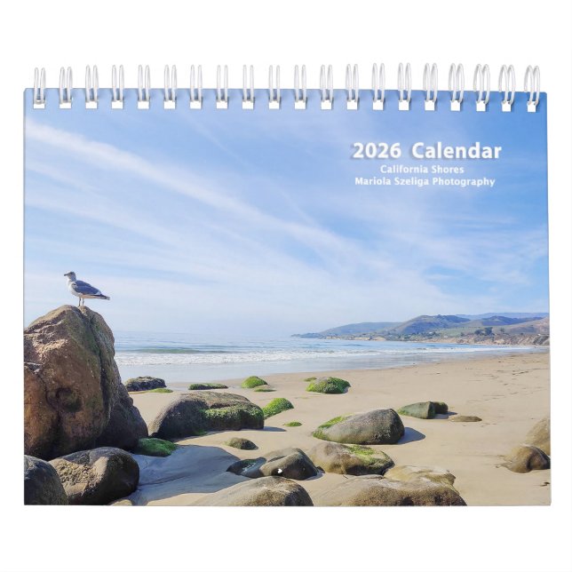Calendario California Shores  2026 Calendar (Tapa)