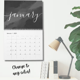 Calendario Caligrafía de guión Minimalista simple