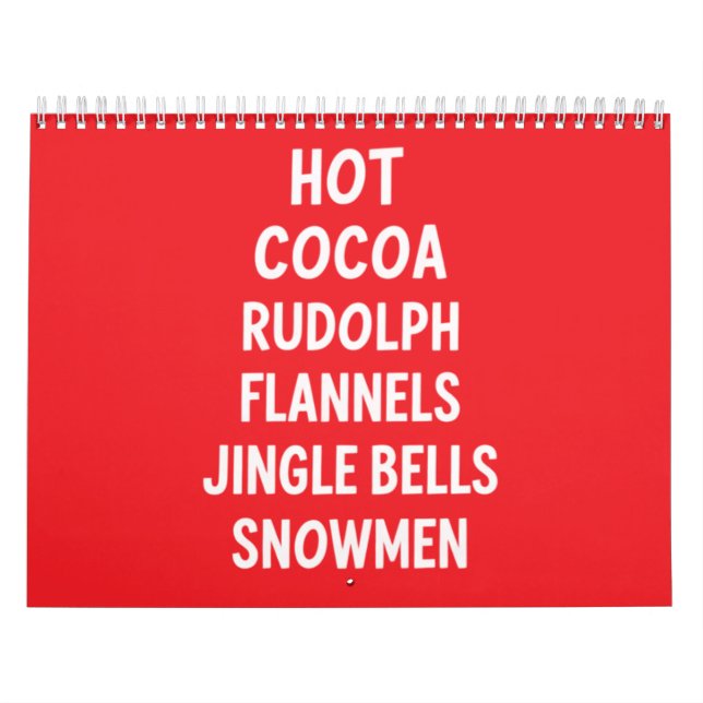 Calendario Calor de cacao Rudolph Flanels Jingle Bells Santa (Tapa)