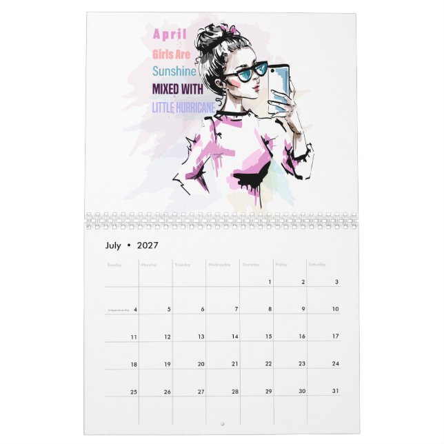 Calendario Camiseta de Chicas de abril de 2021 (Jul 2027)