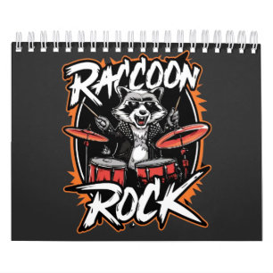 Calendario Camiseta Raccoon Rock - Funny Raccoon Cowboy Desig
