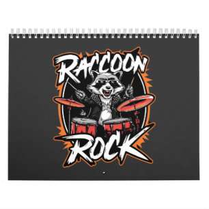 Calendario Camiseta Raccoon Rock - Funny Raccoon Cowboy Desig