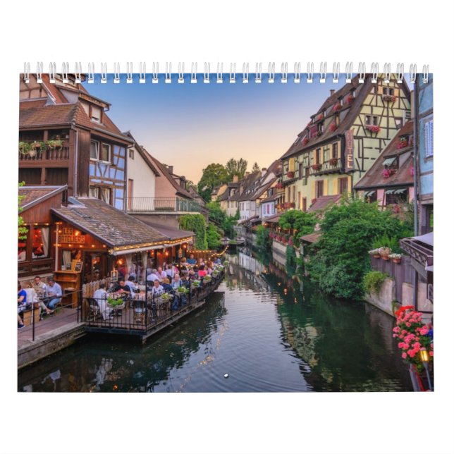 Calendario Canal de agua de flores de Alsacia Francia (Tapa)