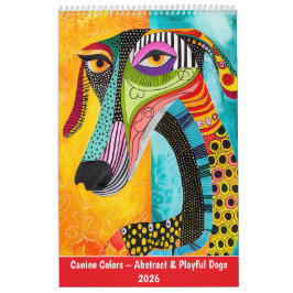 Calendario Canine Colors – Abstract & Playful Dogs 2026