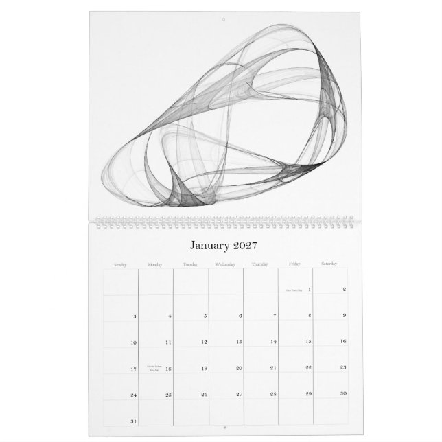 Calendario caótico de Attractor (Jan 2027)