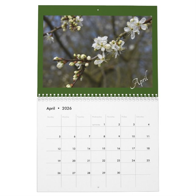 Calendario Captura del calandre de belleza de la naturaleza (Apr 2026)