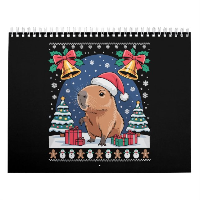 Calendario Capybara Animal Lover Xmas Gift Ugly Capybara  (Tapa)