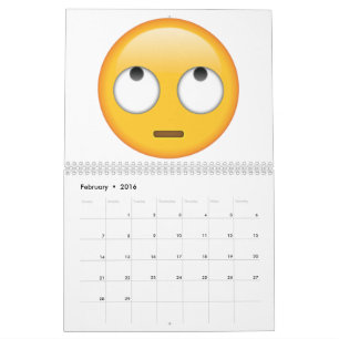 Calendario Cara con ojos rollos - Emoji