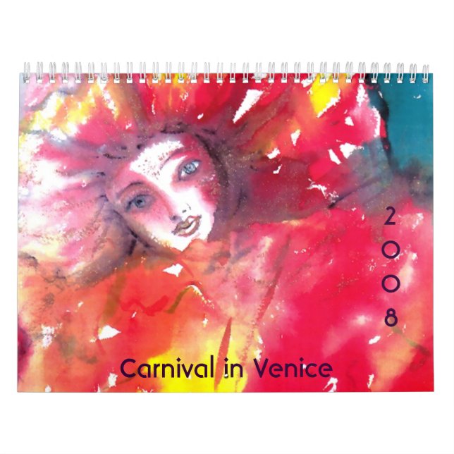 Calendario Carnaval de Venecia por Bulgan Lumini (Tapa)