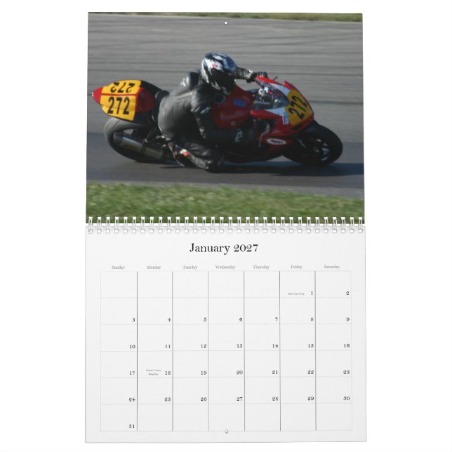 Calendario Carreras de la motocicleta (Jan 2027)