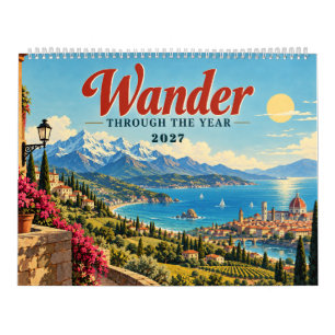 Calendario Carteles de viaje antiguos destinos del mundo