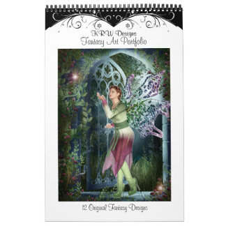 Calendario Cartera del arte de la fantasía del KRW