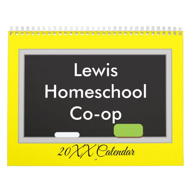 Calendario Cartón de colores sobre fondo amarillo (Tapa)