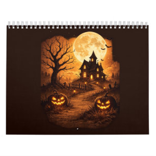 Calendario Casa Embrujada de Halloween Espeluznante