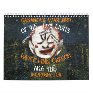CALENDARIO CASANOVA SEÑOR DE LA GUERRA MÁS OESTE LINN OREGON