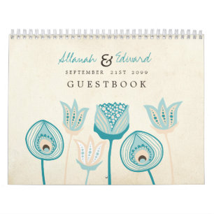 Calendario Casar Guestbook personalizado del libro de visitas