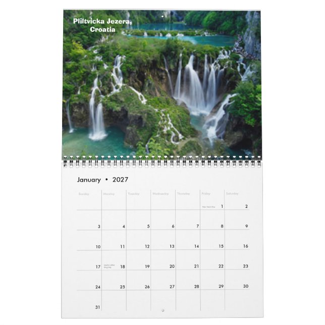Calendario Cascadas del mundo 2009 (Jan 2027)