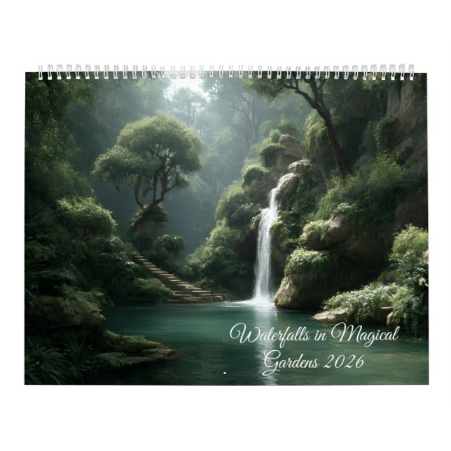 Calendario Cascadas en Jardines Mágicos 2026 (Tapa)