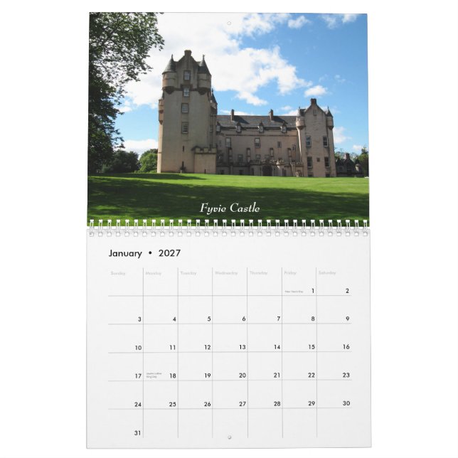 Calendario Castillos de Escocia 2011Calendar (Jan 2027)