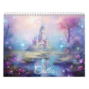 Calendario Castillos de Fantasía en Estilo Abstracto