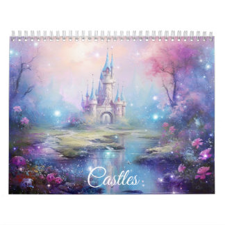 Calendario Castillos de Fantasía en Estilo Abstracto