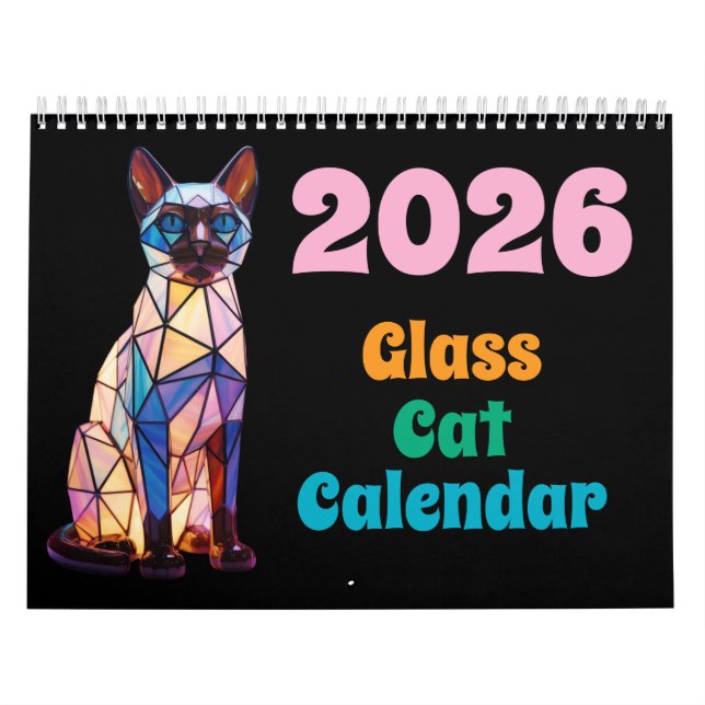 Calendario Cat Glass Calendar (Tapa)