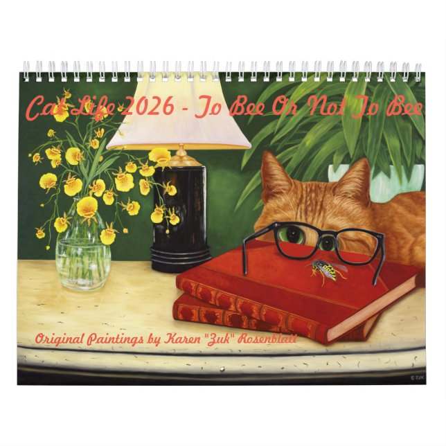 Calendario Cat Life 2026 Calendar "To Bee Or Not To Bee" (Tapa)