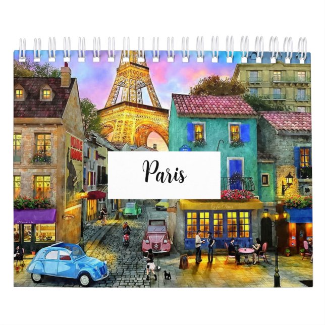 Calendario cautivador de las calles de París (Tapa)