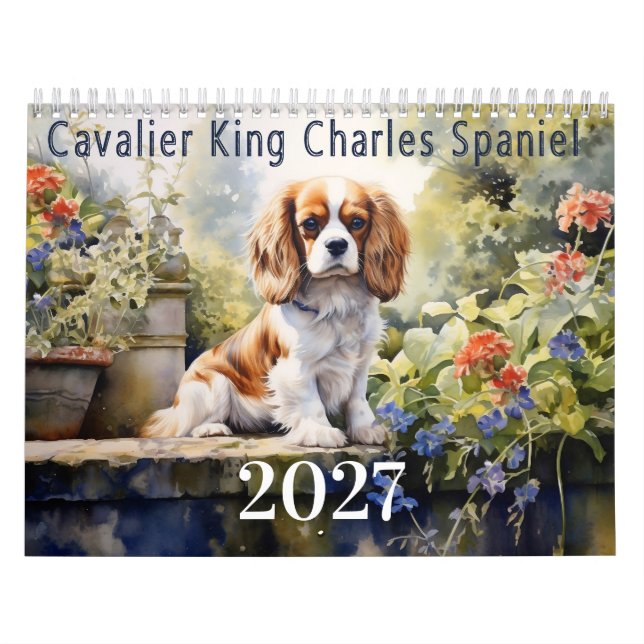 Calendario Cavalier King Charles Spaniel 2027 (Tapa)