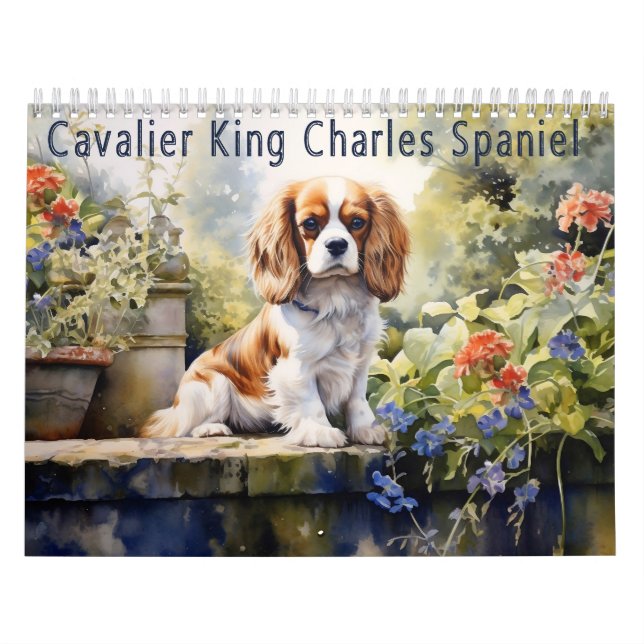 Calendario Cavalier King Charles Spaniel, cualquie (Tapa)