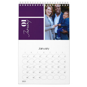 Calendario Celebración multianual de personalizado gris moder