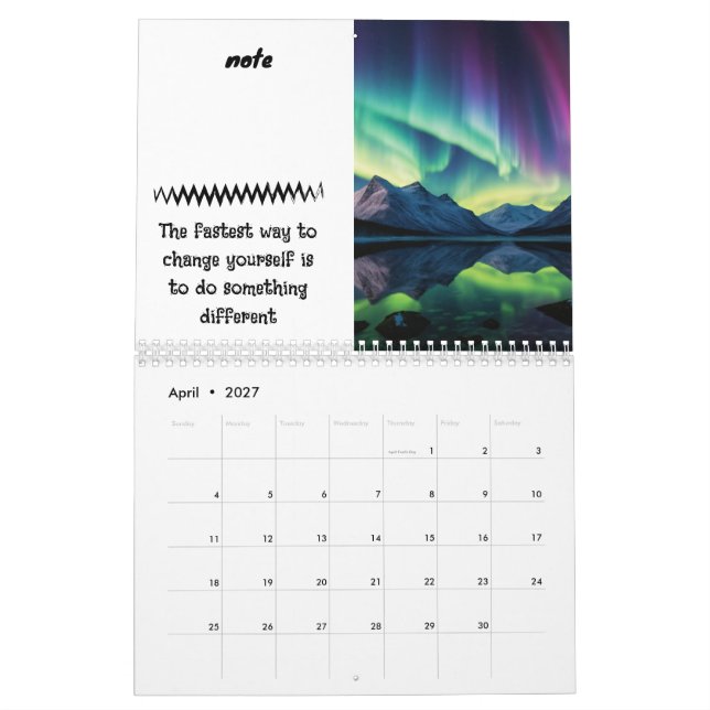 Calendario Celestial Personalizable 2027 - Agrega  (Apr 2027)