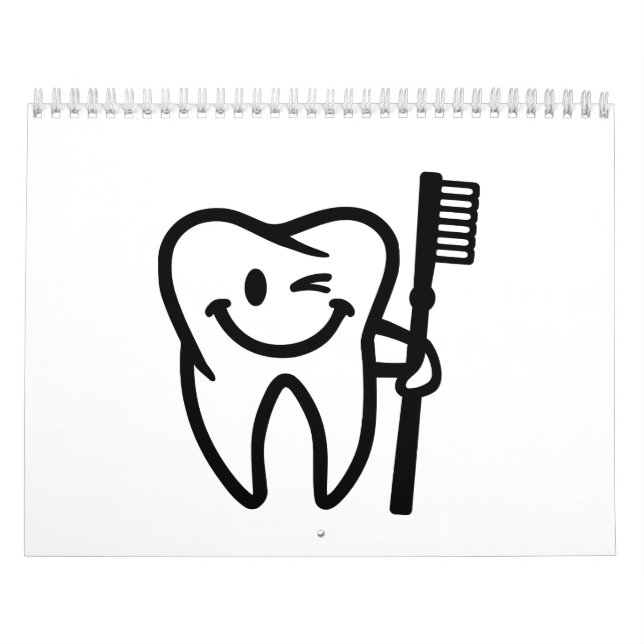 Calendario Cepillo de dientes feliz del diente (Tapa)