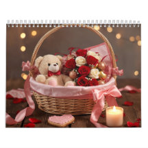 Cesta Romántica de Rosa Teddy para Escritorio de S