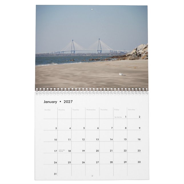 Calendario Charleston, Carolina del Sur (Jan 2027)