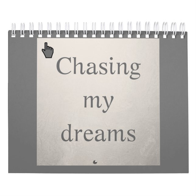 Calendario Chasing my dreams | Persiguiendo mis sueños (Tapa)