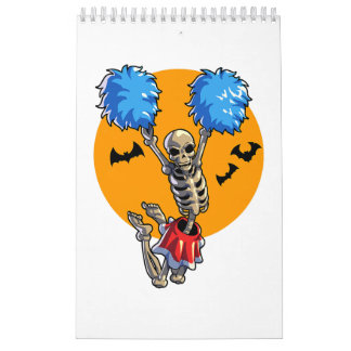Calendario Cheerled Skeleton Halloween Cheer Mom Chicas Wo