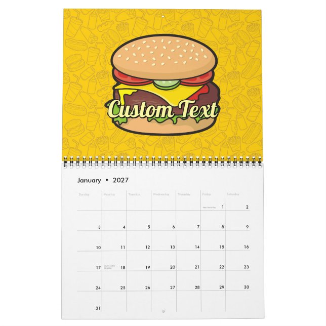 Calendario Cheeseburger (Jan 2027)