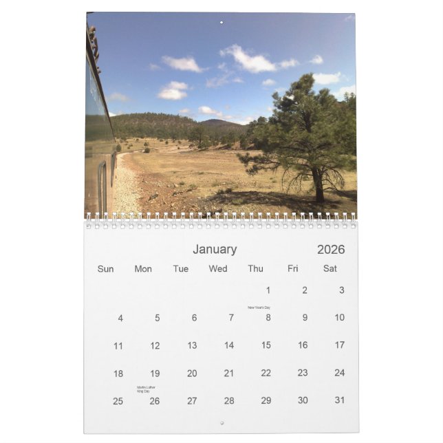 Calendario Chepe, sus Alrededores de Barrancas del Cobre y (Jan 2026)