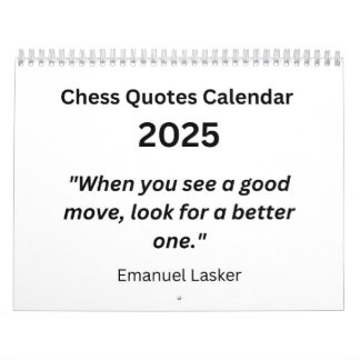 Calendario Chess Calendar 2025 - Chess Quotes Calendar