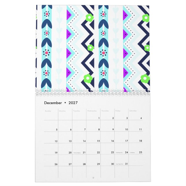 Calendario Chica azteca (Dec 2027)