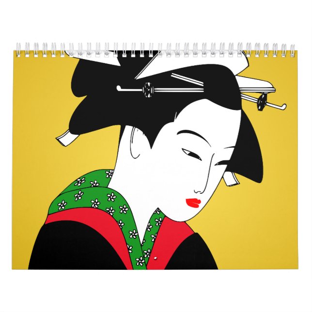 Calendario Chica japonés Geisha (Tapa)