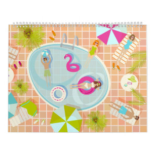 Calendario Chicas de bikini y chicos jugando al billar