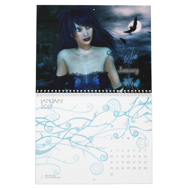 Calendario Chicas góticos 2010 (Jan 2027)