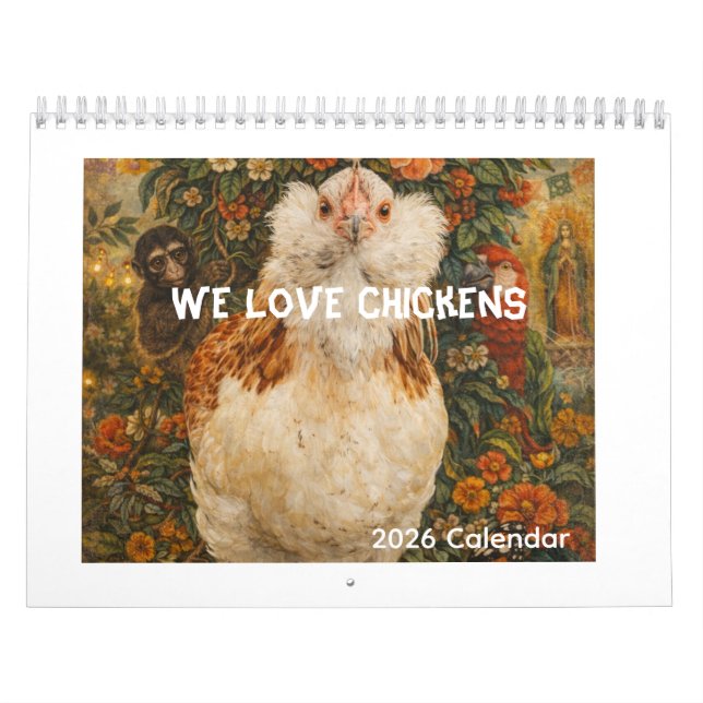 Calendario Chickens Wall Calendar Modern Norman Rockwell (Tapa)