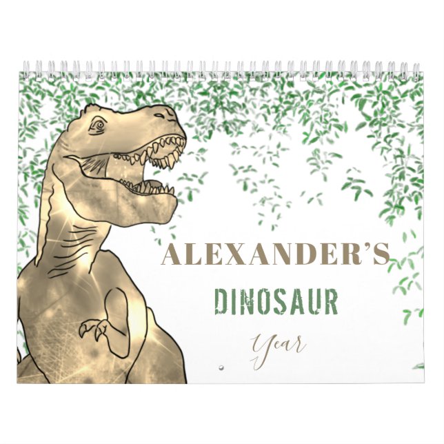 Calendario Chicos Dinosaurios personalizados (Tapa)