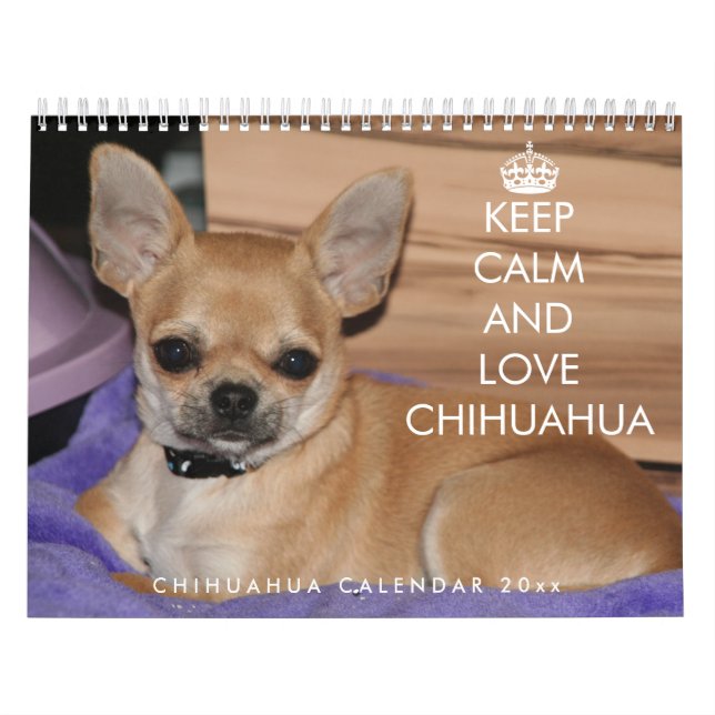 Calendario Chihuahua 2026 Mantenga La Calma Y El A (Tapa)