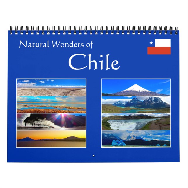 Calendario chile natural wonders 2026 (Tapa)