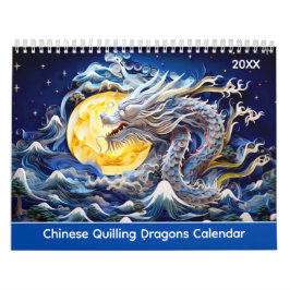 Calendario Chinese Quilling Dragons Calendar